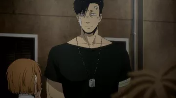The collar of the military id of Nicolas in Gangsta.