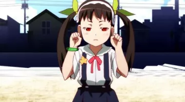 The costume / cosplay from Mayoi Hachikuji in Bakemonogatari
