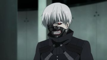 The wig white of Ken Kaneki in Tokyo Ghoul S02E04
