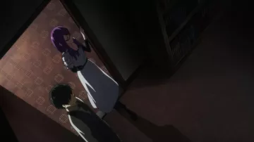 The cosplay of Kamishiro Rize in Tokyo Ghoul S01E12