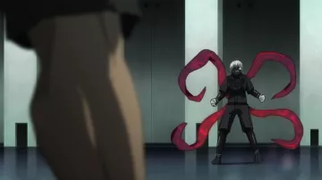 the black boots of Ken Kaneki in Tokyo Ghoul S02E04