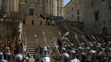 The cathedral of Girona, which serves as a setting to Braavos in Game of Thrones S06E06