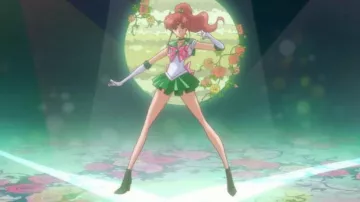The replica boots green worn by Jupiter in Sailor Moon