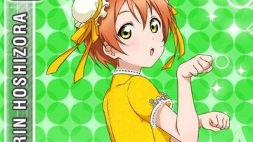 ¡El kimono amarillo de Rin Hoshizora en Love live! Proyecto de ídolo escolar (Bokura wa Ima no Naka de)