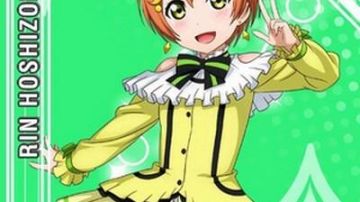 ¡El atuendo amarillo de Rin Hoshizora en Love live! Proyecto de ídolo escolar (Bokura wa Ima no Naka de)