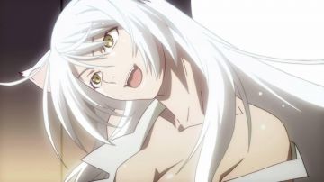 The wig white Hanekawa in Bakemonogatari
