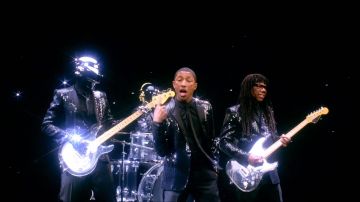 The electric guitar transparent of Nile Rodgers and Daft Punk in the video for Get Lucky