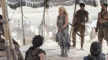 The boots of Daenerys Targaryen (Emilia Clarke) in Game of Thrones