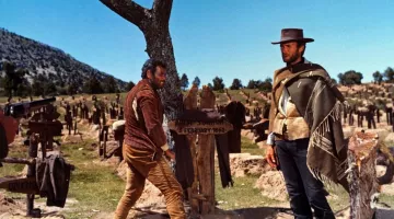 The poncho iconic Blondin / Blondie (Clint Eastwood) in the good, the bad and the Ugly