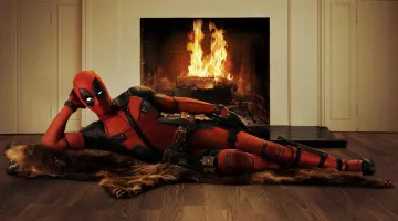 The replica of the suit jacket Deadpool's Wade Wilson (Ryan Reynolds) for the promo of Deadpool