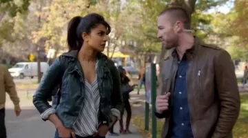 Le blouson de motard Free People de Alex Parrish (Priyanka Chopra) dans Quantico