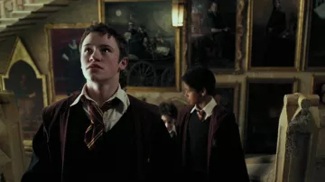 La corbata gryffindor que lleva Seamus Finnegan (Devon Murray) en Harry Potter y el prisionero de Azkaban