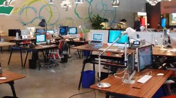 The office Varidesk in Silicon Valley