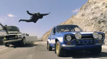 Brian O'conner (Paul Walker) at the wheel of the Ford Escort RS1600 (1970) in Fast and Furious 6