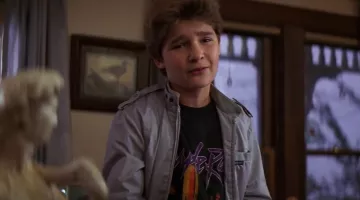 The t-shirt "Purple Rain" rush of words / Clark Devereaux (Corey Feldman) in The Goonies
