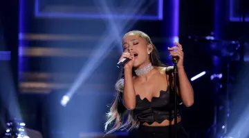 The Bra Black Ariana Grande on The Tonight Show Starring Jimmy Fallon