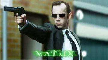 Le pistolet de l'agent Smith dans Matrix