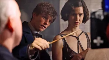 The magic wand of Norbert Dragon (Eddie Redmayne) in Fantastic Animals