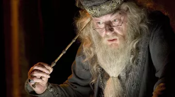 The wand of Albus Dumbledore (Michael Gambon) in Harry Potter and the half-blood Prince