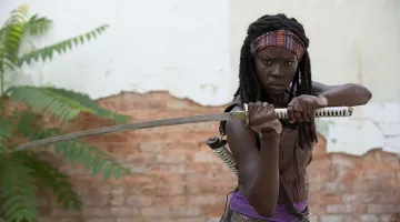 La espada de Michonne (Danai Gurira) en The Walking Dead