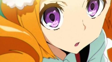 The wig Niko + Ponpon in his hair in Kiznaiver
