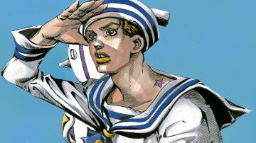 The costume cosplay Josuke Higashikata in Jojo's Bizarre Adventure