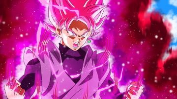 Figurine of Black Goku Super Saiyan, Pink from Dragon Ball super