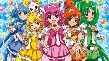 The holding of Hino Akane (Cure Sunny) in Smile PreCure