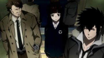 La réplica de la chaqueta caqui de Kougami Shinya con cuello de piel en Psycho-Pass