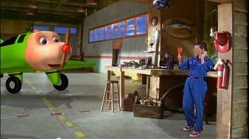 The Converse high tops red Brenda (Eve Whittle) in Jay Jay the Jet Plane