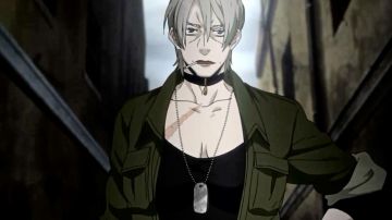 The military dress of Gina Paulklee in Gangsta.
