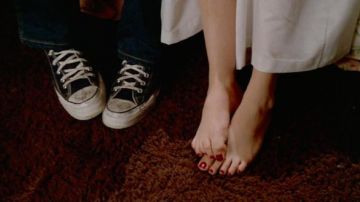 Mark's (Brian Backer) pair of Black Converse in the movie It's Hot at Ridgemont High School