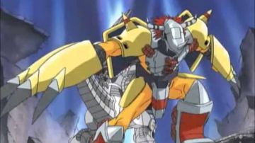 The figurine of WarGreymon in digimon adventure tri