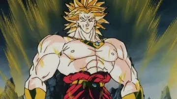 The figure of Broly in super saiyan in dragon ball super