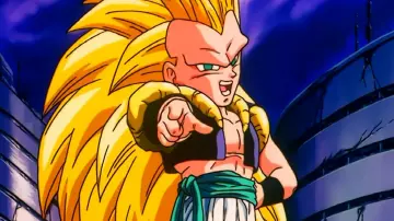 La figura de Gotenks en super saiyajin en Dragon Ball Z