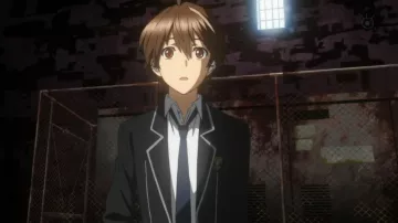 The cosplay in the school uniform of Shu in Guilty Crown