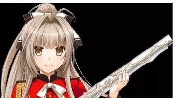 La estatuilla de Isuzu con rifle en Amagi Brilliant Park