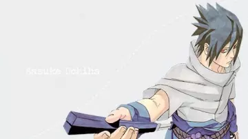 The costume cosplay of Sasuke Uchiha in Naruto Shippuden