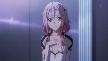 The cosplay of the white dress of Inori in Guilty Crown