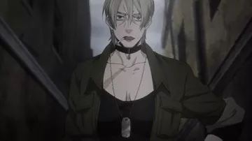 The collar of the nameplate of Gina in Gangsta.