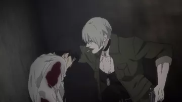 The cosplay of the military dress of Gina in Gangsta.