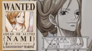 L'avis de recherche de Nami dans One Piece