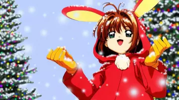 Holding Sakura in rabbit in Sakura Card Captor