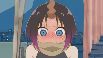 El cuerno en la frente de Elma en Kobayashi-san Chi no Maid Dragon