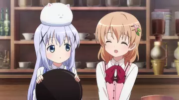 The maid holding of Chiya in Gochuumon wa Usagi Desu ka