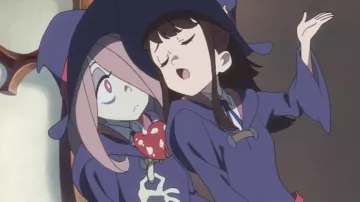 Holding Atsuko Kagari in Little Witch Academia