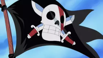 The flag of the team of Shanks in One Piece