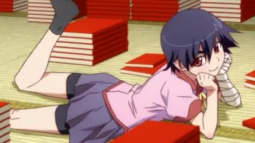 The figure of Kanbaru with a basketball in Bakemono Gatari