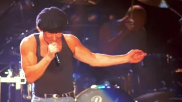 The mic of Brian Johnson at the AC/DC concert at Donington