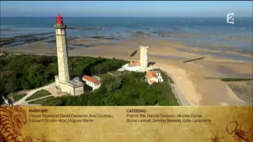La antigua torre y el Faro de las Ballenas de la isla de Ré en los créditos finales de Fort Boyard